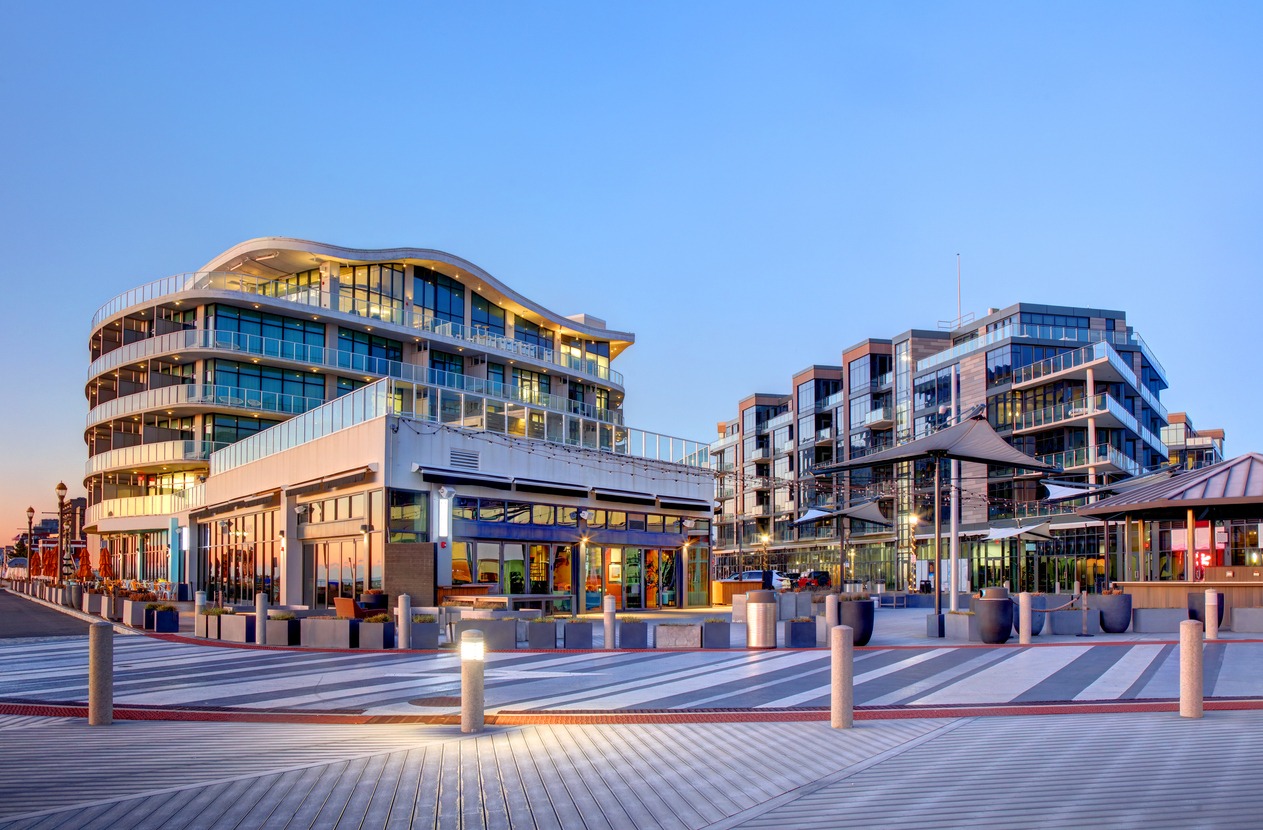 Buildings and streets in Long Branch, New Jersey.