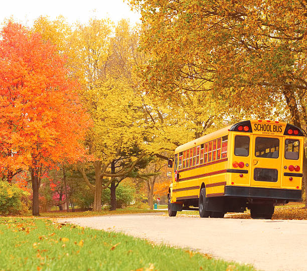 schoolbus in fall