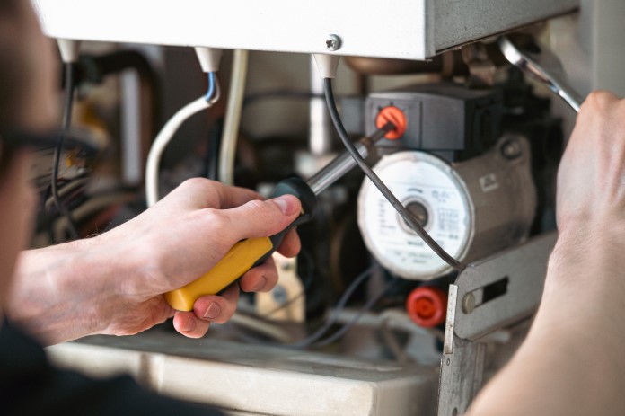 Technician providing professional HVAC service in New Jersey